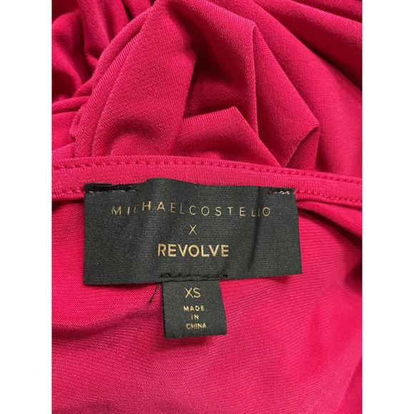 Michael Costello 'Ashley' Pink Midi Asymmetric Dress Size XS - Picture 4 of 5